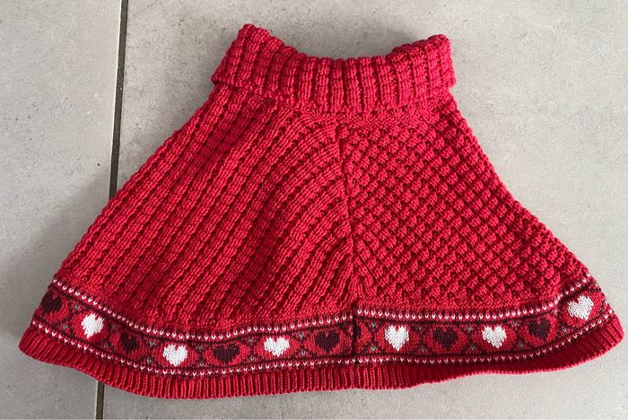 Poncho cape rouge bébé 6 mois - photo numéro 3