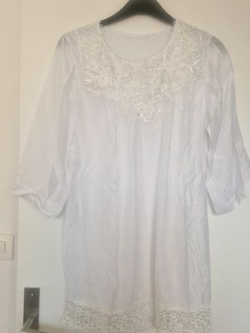 Tunique blanche satinée, TU