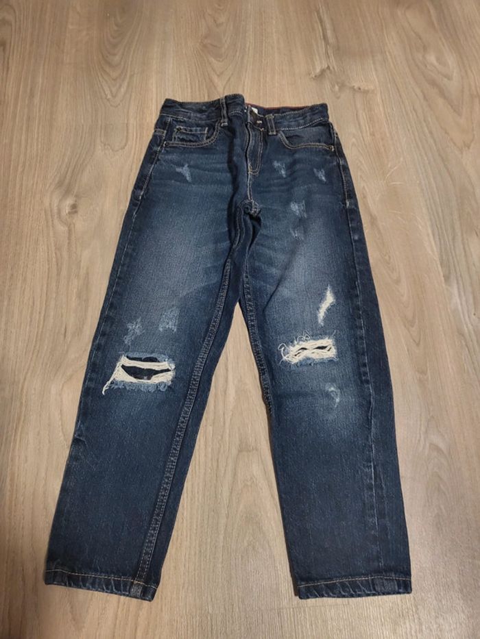 Jean bleu marine garçon 8 ans kiabi relaxed - photo numéro 3