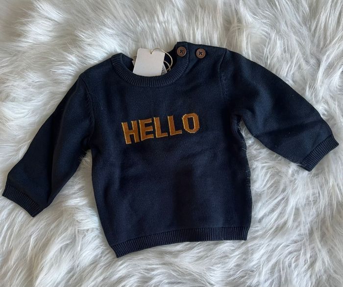NEUFS  (non portés )🏷🏷🤩😍 superbe  ensemble pull et jeans 3 mois garçon 💙🤎🏷 - photo numéro 3