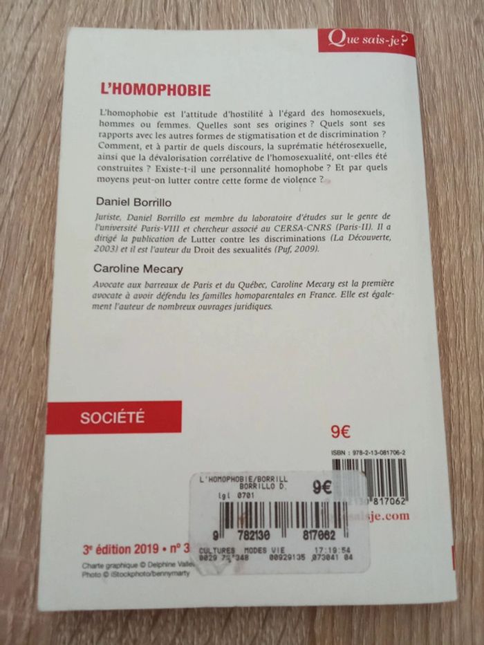 D. Borrillo / C. Mecary ⭐ L'homophobie - photo numéro 2