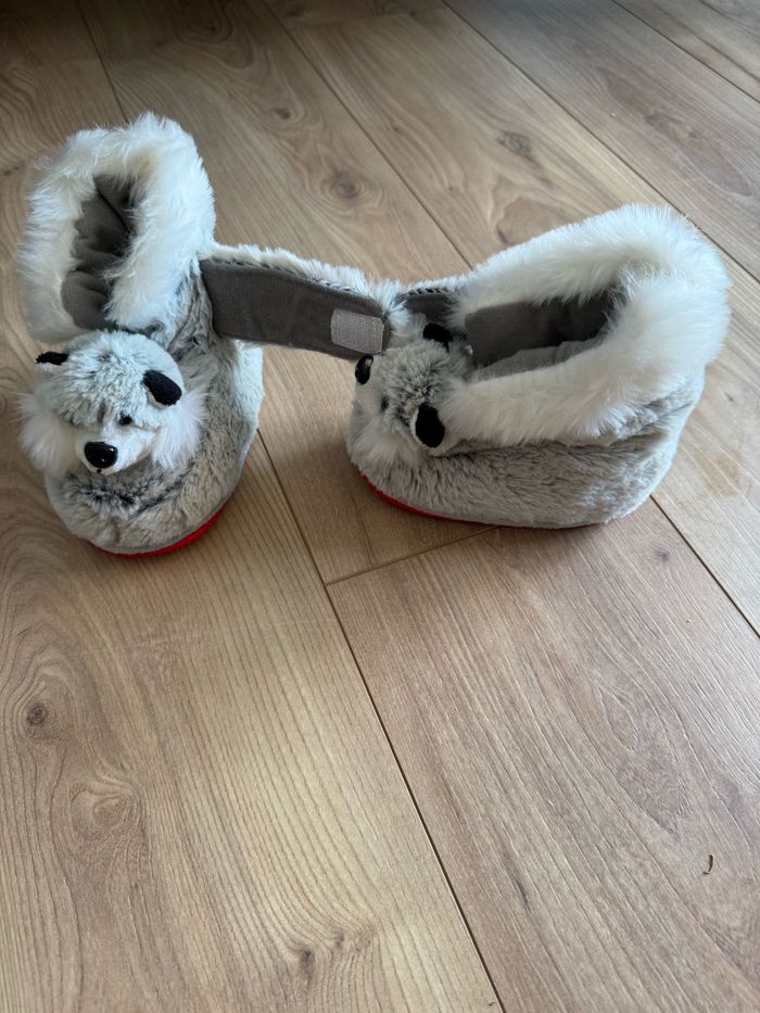 Chaussons peluche chien - photo numéro 2