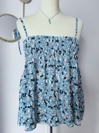 Débardeur fines bretelles imprimé liberty camaïeu