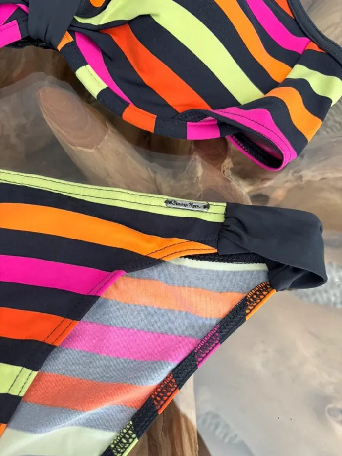 Maillot de bain 2 pièces Banana Moon rayures multicolore - photo numéro 4