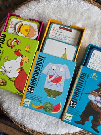 Djeco. 3 jeux neufs. A partir de 6 ans