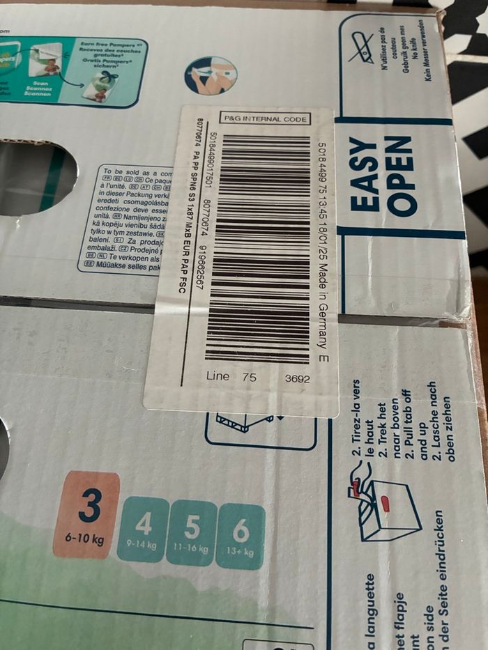 Taille 3 - couches Pampers Harmony X 87 - photo numéro 2