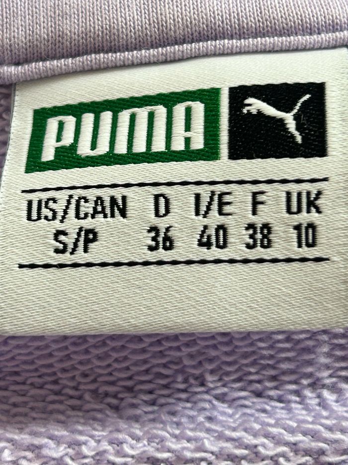 Sweat shirt à capuche Puma parme taille 38 - photo numéro 5