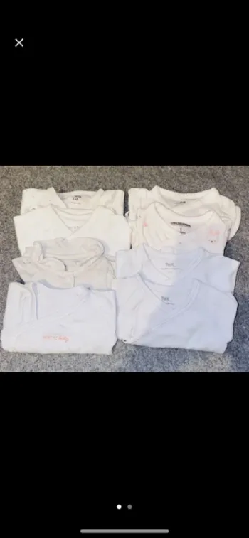 Bodies manches longues x8 taille 1 mois