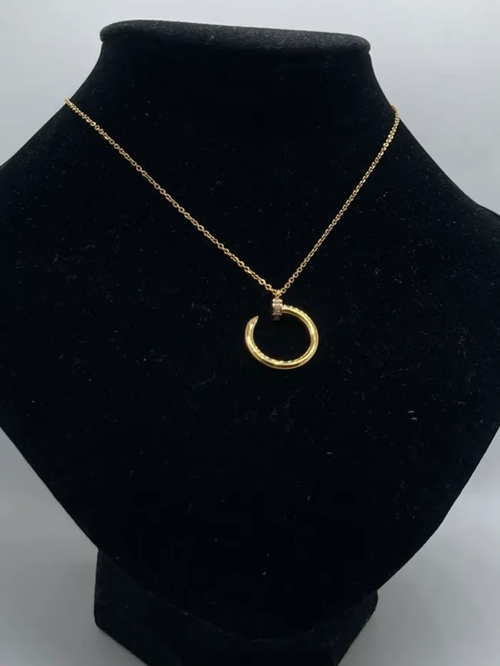 Collier en acier inoxydable strass - photo numéro 3