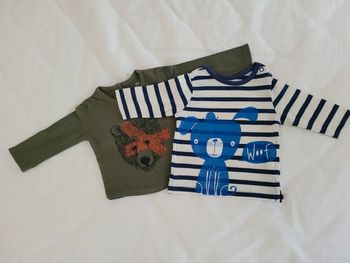 Lot de 2 T-shirts 3 mois