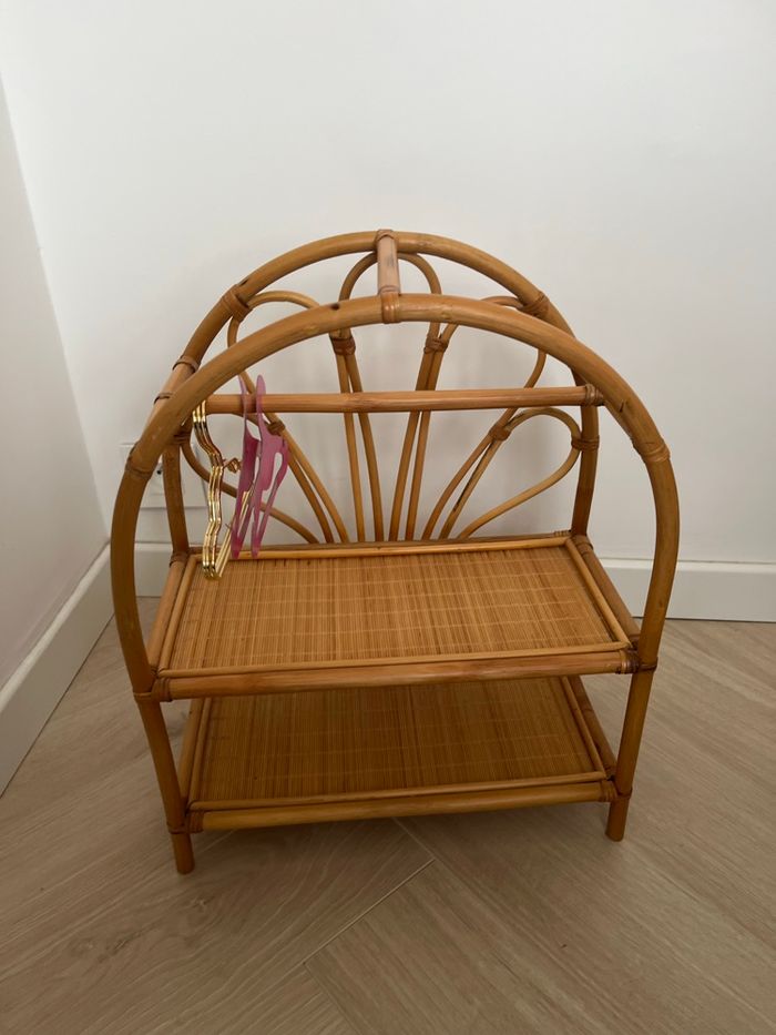 Penderie poupée rotin