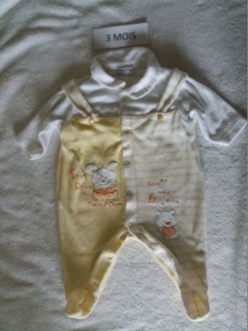 Pyjama velours 3 mois