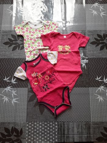 Lot 3 bodys 3 mois fille