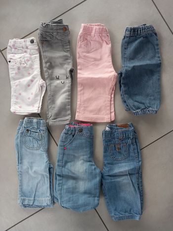 Lot de 7 pantalons fille 6M 