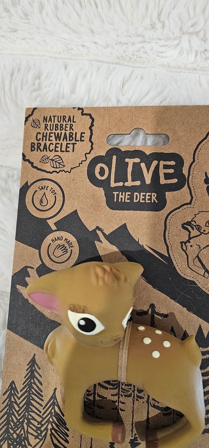 Bracelet de dentition et jouet de bain Olive la biche Neuf - photo numéro 3