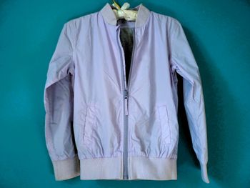 Imperméable veste Blouson fille + capuche Petit bateau 10 ans mauve TBE
