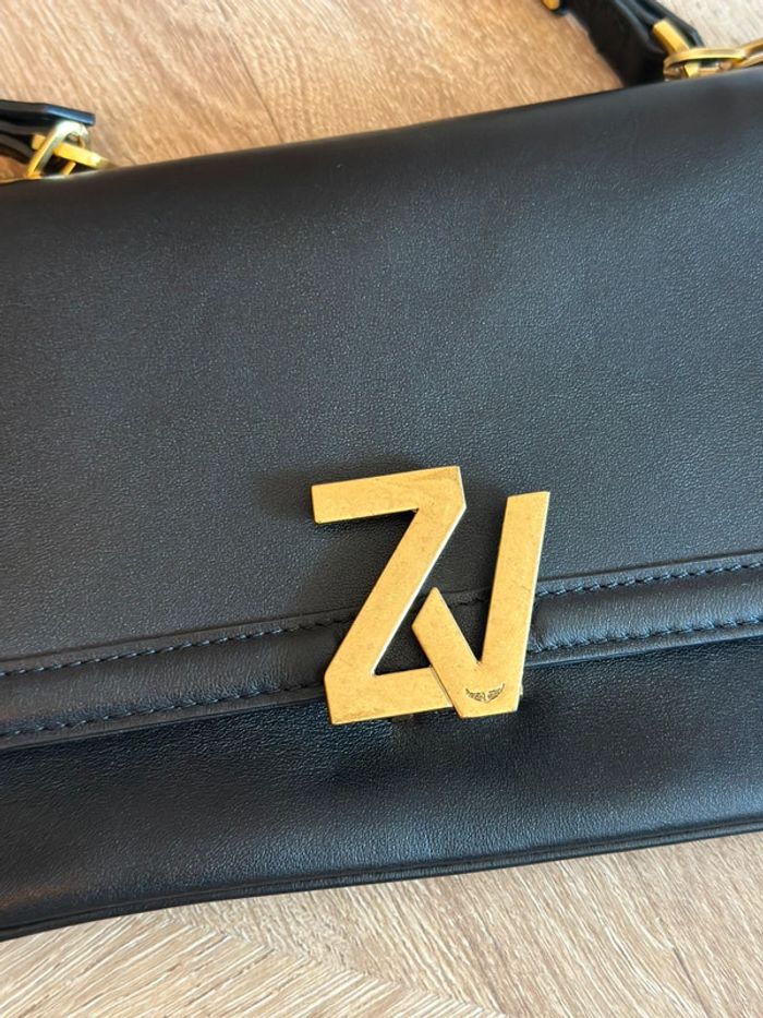 Sac à rabat cuir noir Zadig & Voltaire ZV Initiale - photo numéro 4