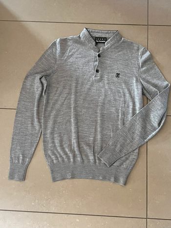 Pull gris en mérinos The Kooples XS comme neuf