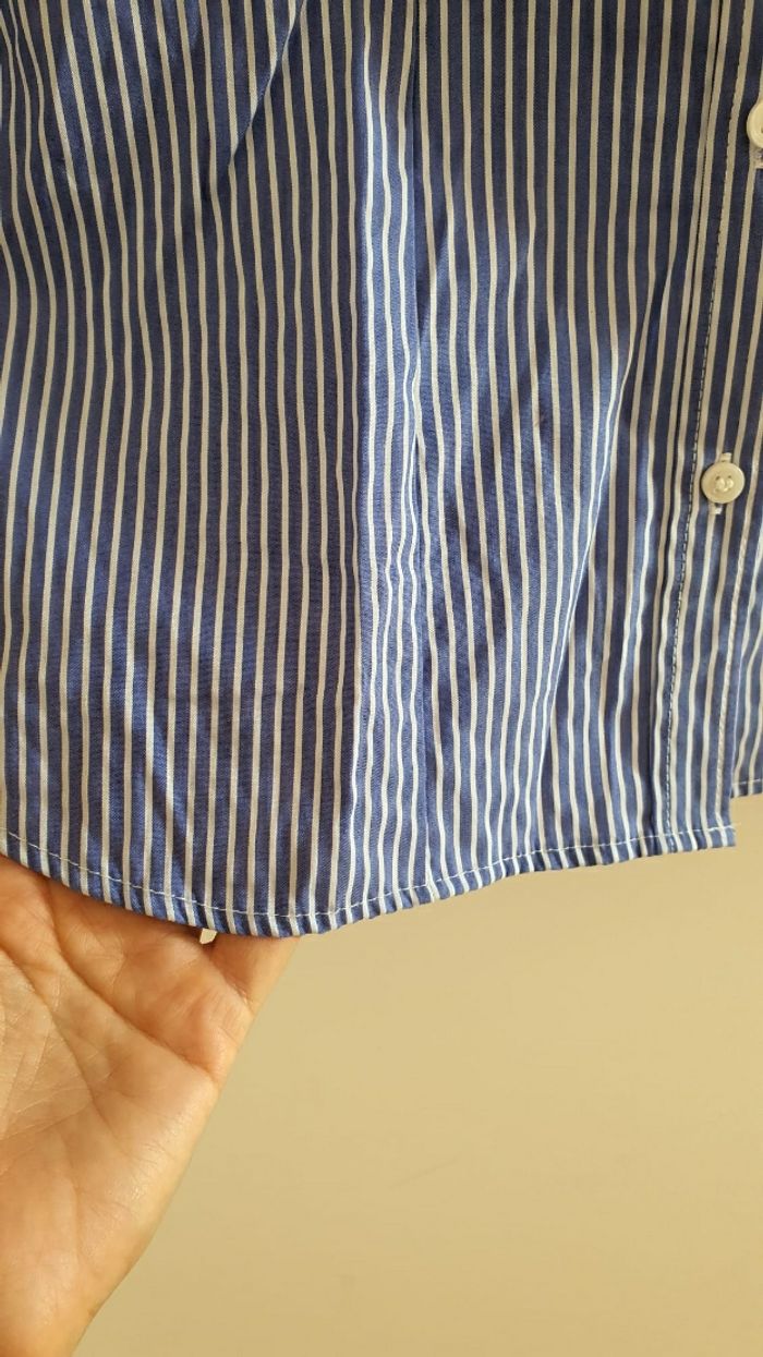 Chemise a rayures H&M bleue et blanche - photo numéro 4