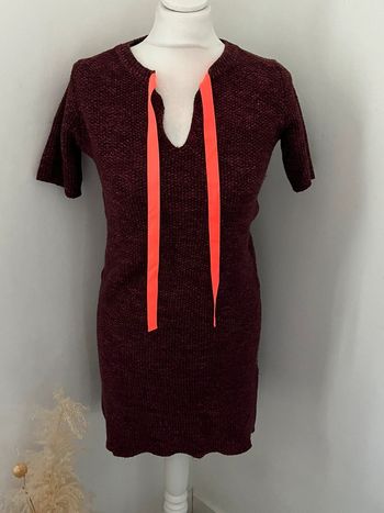 Robe chinée en laine Maje S comme neuve