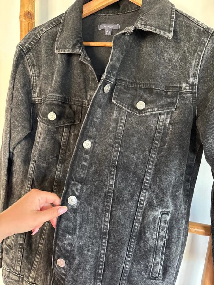 veste en jean noire kiabi taille XS - photo numéro 3