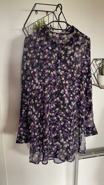 Chemise longue fleurie