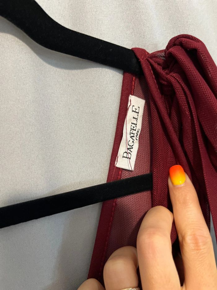 Robe dentelle bordeaux - photo numéro 2