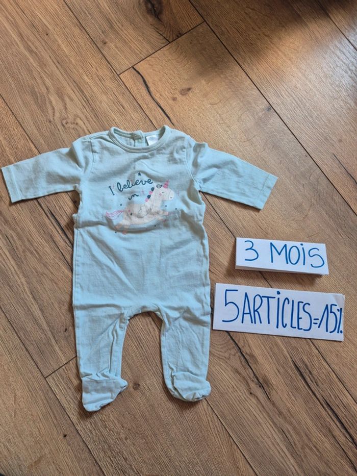 🦄 Pyjama licorne 3 mois tex