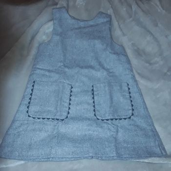 Robe chasuble grise jacadi bébé fille 36 mois neuve