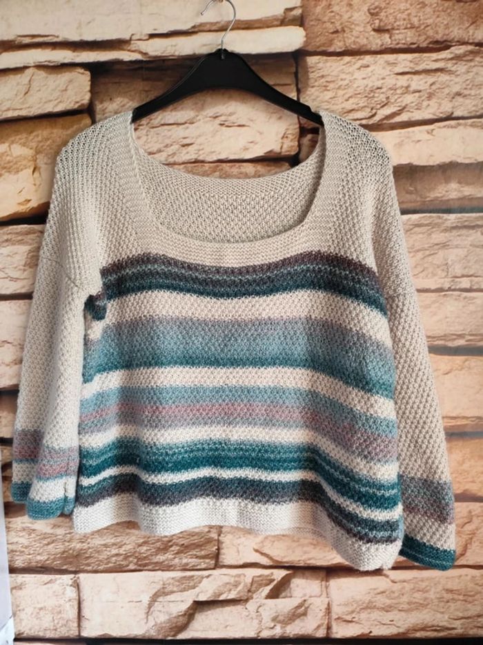 🌸Pull laine tons bleu Taille 40/42🌸 - photo numéro 3