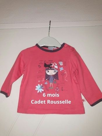 T-shirt manches longues 6 mois  Cadet Rousselle
