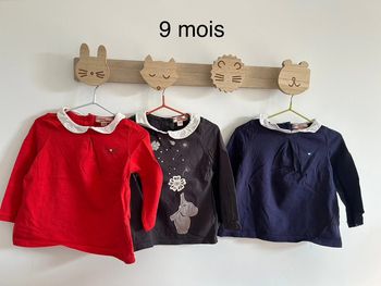 Lot de 3 tshirts manches longues