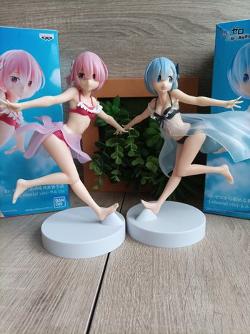 Lot 2 figurines Rem et Ram Re: Zero banpresto celestial vivi