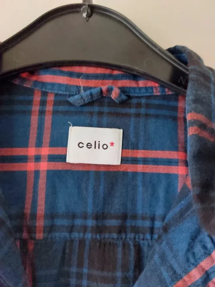 Chemise manches longues à carreaux Celio taille S - photo numéro 2