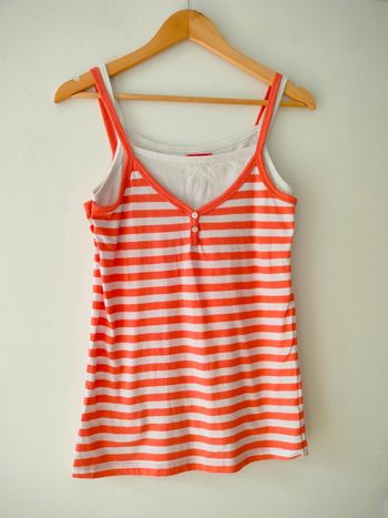 Débardeur rayé corail Tissaia