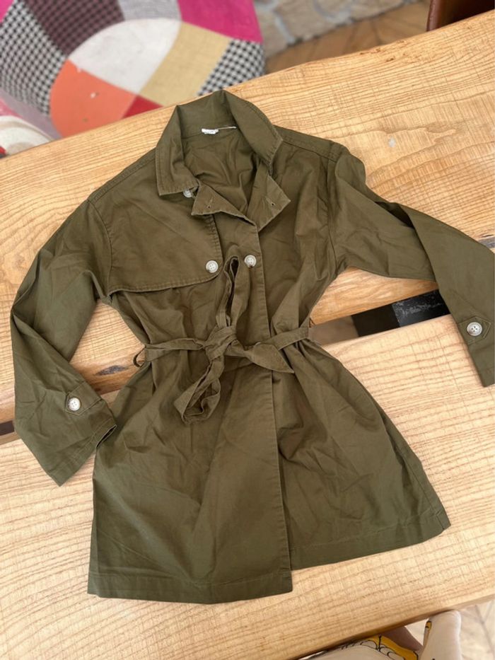Veste trench kaki taille 10 ans Shein fille caban - photo numéro 2