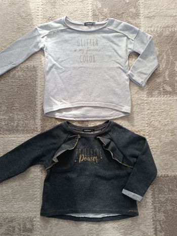 Lots pulls gris fille 