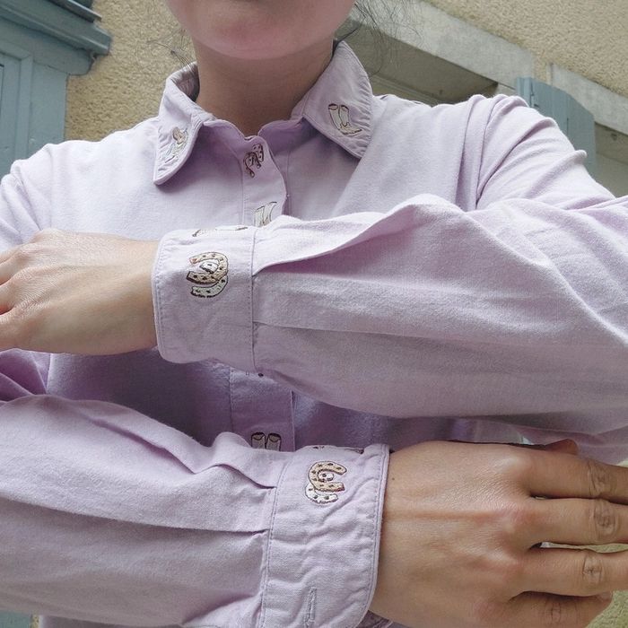 Chemise Vintage brodée pour taille L/XL - photo numéro 4