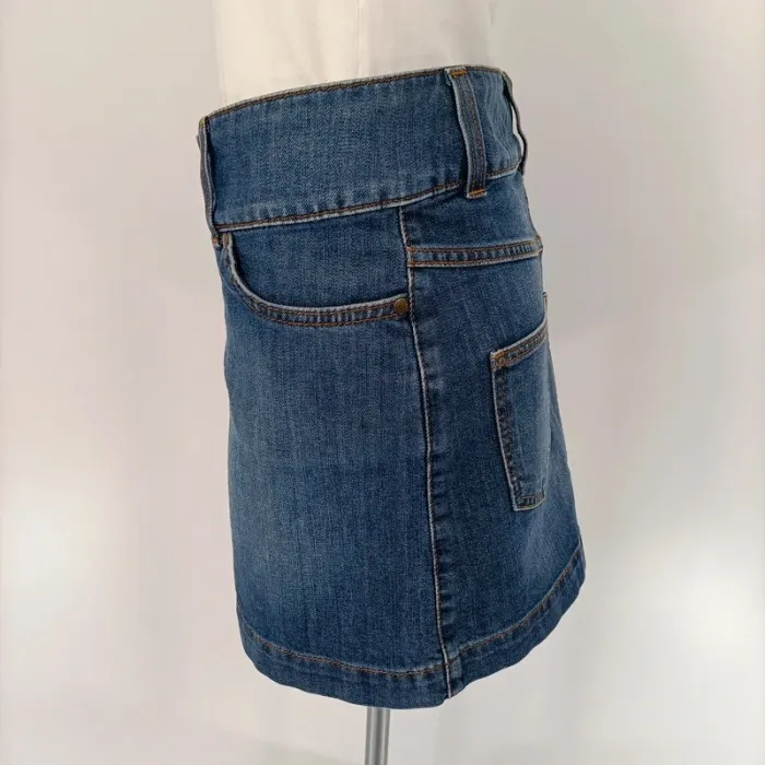 Mini jupe en jean Kookai - taille 36 - agraphe + zip - empiècements jeans A180 - photo numéro 8