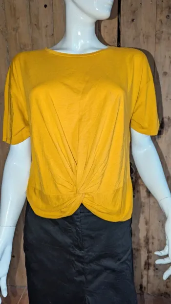 T-shirt effet noué Zara M