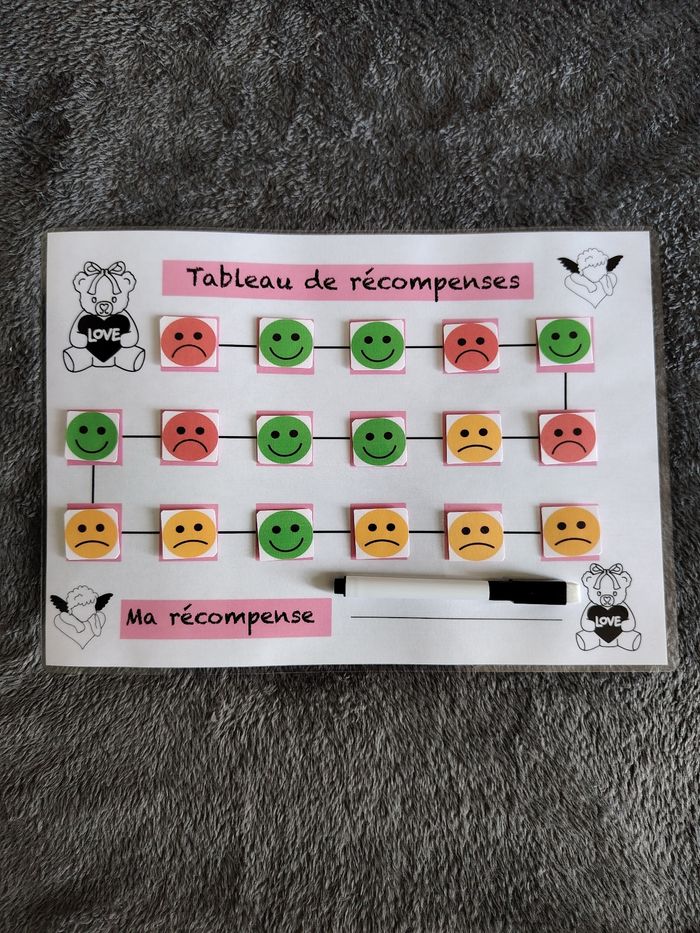 2 fiche plastifiée conçu pour les garçons - photo numéro 6