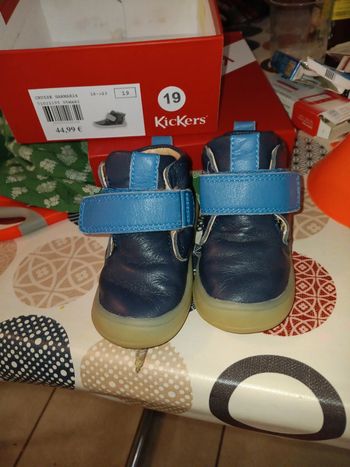 Chaussures souple en cuir kickers t.19 traces de pliures du cuir pas vinted go