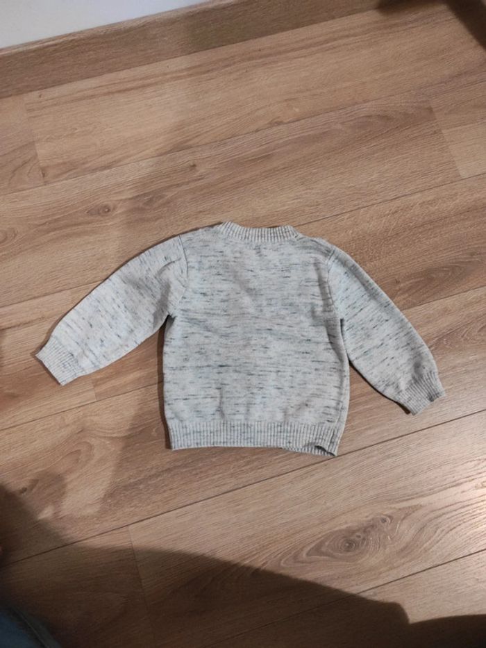 Gilet zippé gris chiné Orchestra taille 9 mois - photo numéro 4