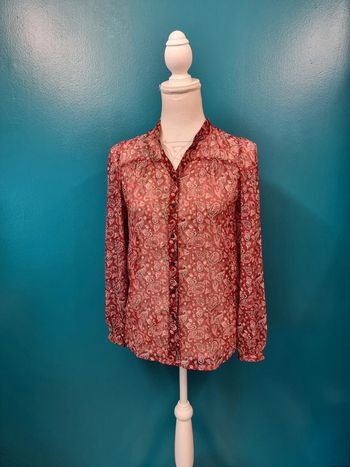 IKKS Blouse en voile imprimé paisley métallisé femme * T34 *