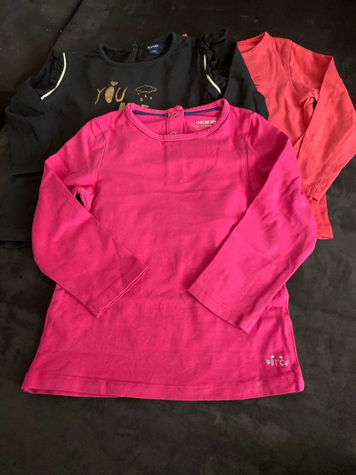 Tee-shirt manches longues 24 mois fille - photo numéro 2