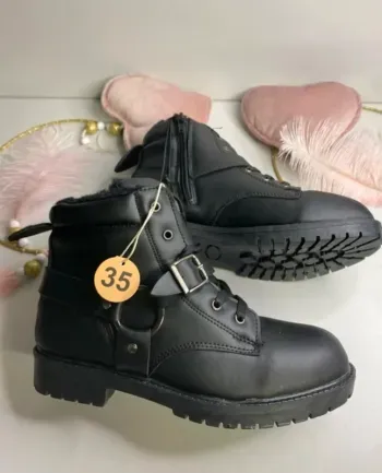 Bottines fille - neuf - noire - Defacto - Taille 35