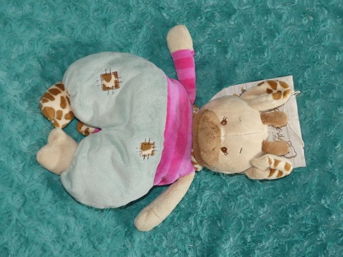 Doudou Mamma girafe rose beige Bukowski 🦒Neuf