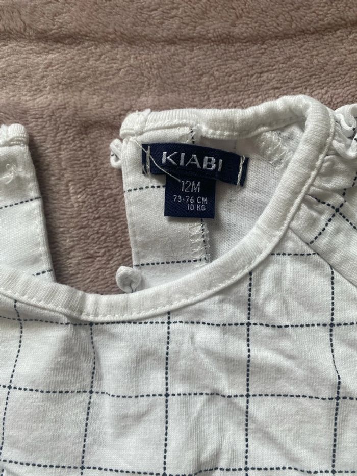 T-shirt à carreaux taille 12 mois - photo numéro 3