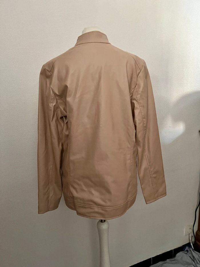 Veste simili cuir nude, beige rosé taille 42 - photo numéro 4