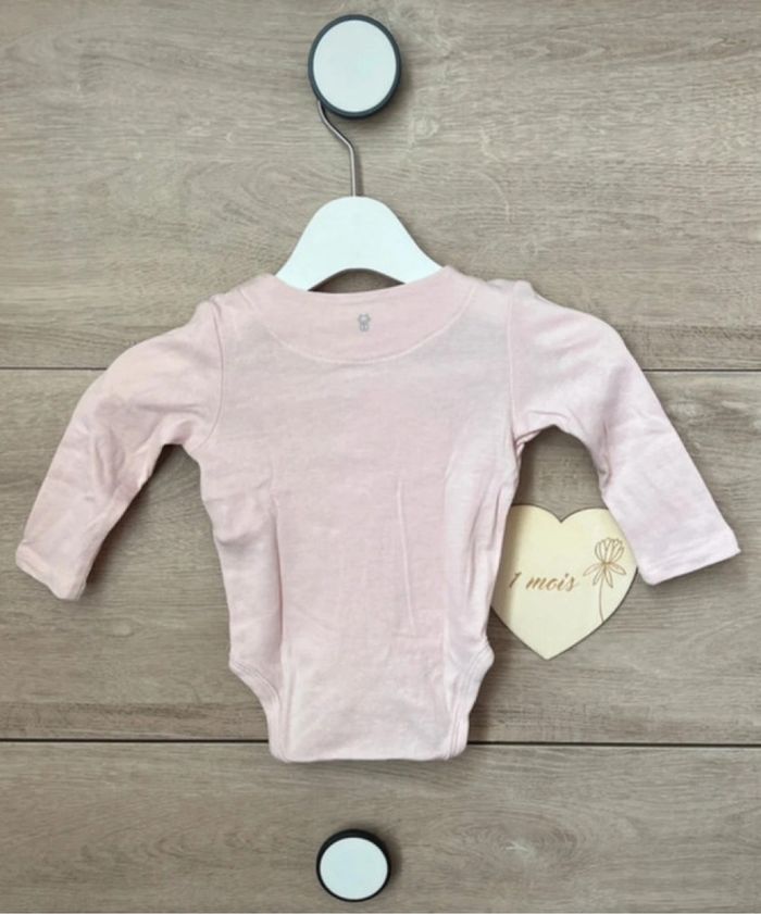 Lot 3 bodies manches longues bébé fille 1 mois – Obaibi– Neuf - photo numéro 3